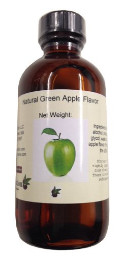 OliveNation Green Apple Natural Flavor Extract, TTB-Approved for Brewing, Non-GMO, Gluten Free, Kosher, Vegan - 4 ounces...