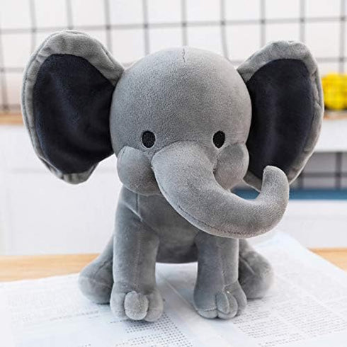 Stuffed Elephant Animal Plush Toys 9 Inch (Gray)...