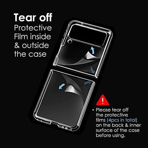 for Samsung Galaxy Z Flip 3 Case, Clear Shockproof Zflip3 Phone Cover, Slim Thin Protective Silicone Cases for Flip3 5G Phone - Transparent...