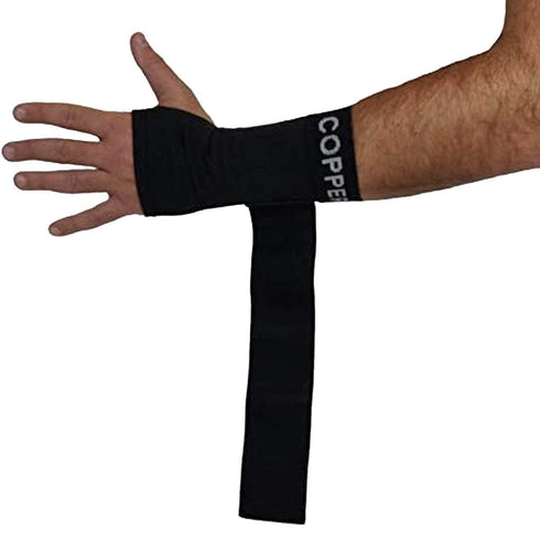 COPPER HEAL Long WRIST Brace compression Sleeve wraps Adjustable Bandage Right & Left Hands Strap Short Sleeves Wrap Recovery carpal tunnel wrist ...
