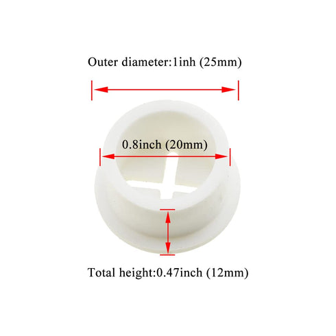 HAHIYO 4Pcs 0.8Inch/20mm White Flexible Rubber Desk Grommet Wire Grommet Cable Management Cord Hole Cover Desk Wire Hole Insert Wire Organizer for...