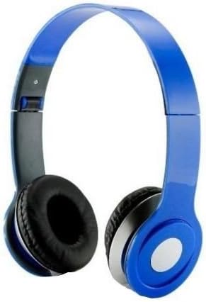 Generic HeadGear 3.5mm Foldable Headphone Headset for Dj Headphone Mp3 M Pc Tablet Music Video and All Other Music Playersp (Blue W/Mic)...