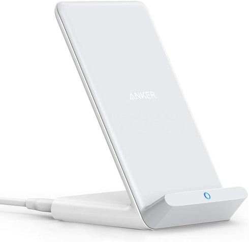 Anker 313 Wireless Charger (Stand), Qi-Certified for iPhone 14/14 Pro/14 Pro Max/13/13 Pro Max, 10W Fast-Charging Galaxy S20, S10 (No AC Adapter)....