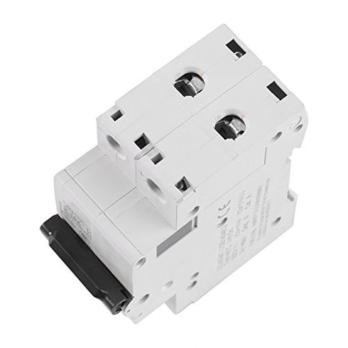 2P 250V Low-Voltage DC Miniature Circuit Breaker for Solar Panels Grid System din Rail Mount, Breaker DC Circuit Amp Solar Double Pole(63A)...