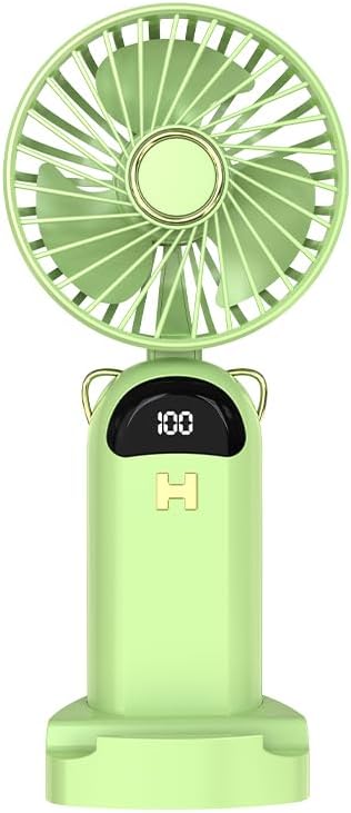 Handheld Fan Battery Operated face fan Small Personal Portable Fan Speed Adjustable USB Rechargeable Fan for Kids Girls Women Men Home Office Indo...