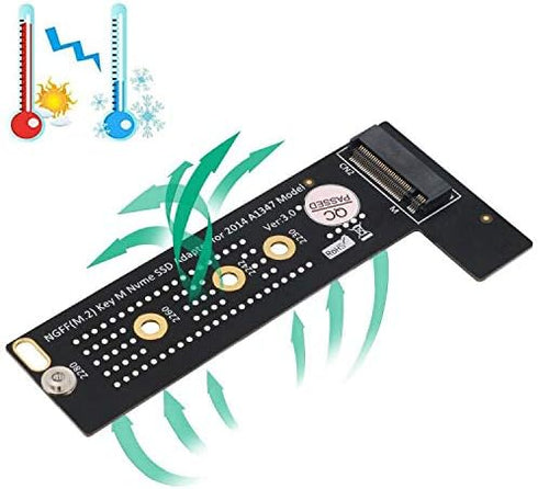 PCI-E x4 x2 M.2 NGFF M-Key NVME AHCI SSD Converter Card Adapter Raiser for MacBook Mini A1347 2014 MEGEN2 MEGEM2 MEGEQ2 NVME SSD...