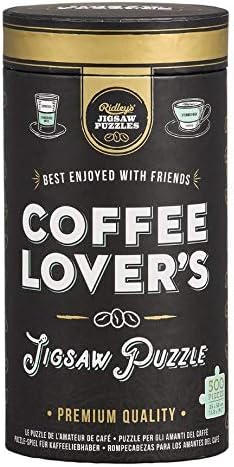 Ridley's Coffee Lover’s 500-Piece Jigsaw Puzzle – Coffee Puzzle with Informational Image, Sturdy Storage Tube Included – Activity Puzzle – Makes a...