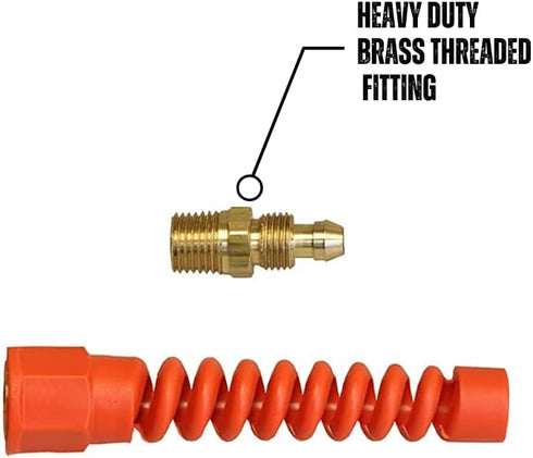 Coilhose Pneumatics PRM0404SRQ Reusable Strain Relief Fitting For 1/4-Inch Flexeel (R) Air Hose, 1/4-Inch MPT Rigid...