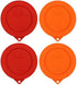 Sophico 1 Cup Round Silicone Storage Cover Lids Replacement for Anchor Hocking and Pyrex 7202-PC Glass Bowls (Container not Included) (Orange - Re...