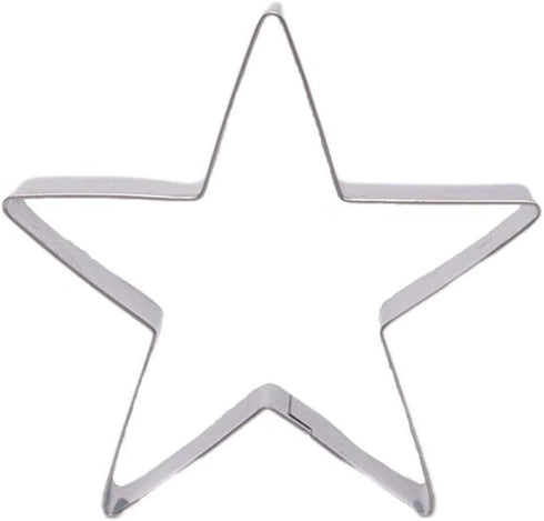 Star Cookie Cutters - Set of 5 Stainless Steel Stars - Five-Pointed Biscuit Molds for Fondant Cake & Cookies...