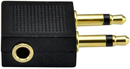 UCEC Airplane Headphone Adapter, 3.5mm Airplane Adapter for Headphones, Golden Plated Airline Headphone Adapter for in-Flight Entertainment System...
