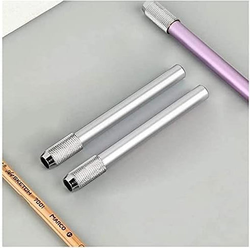 1Pc Professional Pencil Extenders Dual Head Pencil Extender for Artists Adjustable Metal Handle Pen Holder Lengthener for School Office Desk Suppl...