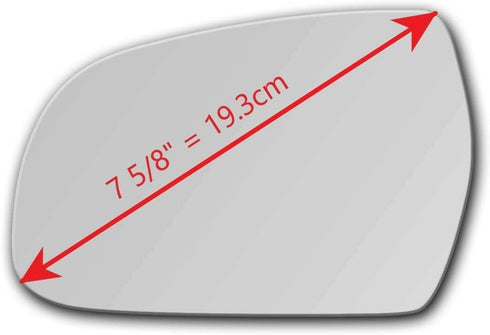 New Replacement Mirror Glass with Full Size Adhesive for AudiI A3 A4 A5 S4 S5 Driver Side View Left LH See Notes...