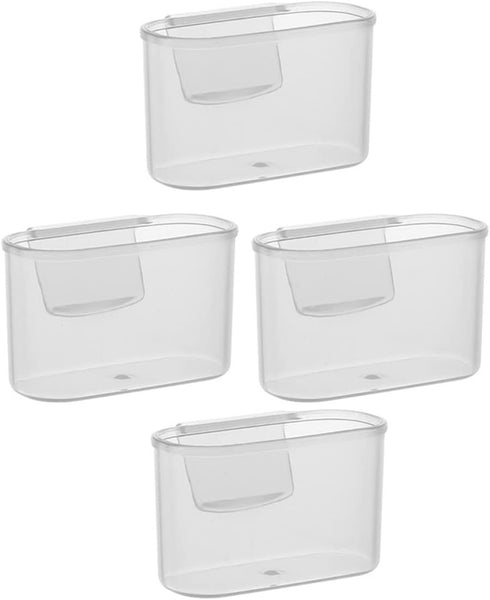 Cabilock Shelf Bracket Desktop Stand 4pcs Refrigerator Organizer Mini Fridge Organizer Fridge Side Door Holder Mini Fridge Organizer Bin Clear Pla...