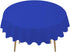 Royal Blue Plastic Tablecloths 2 Pack Disposable Table Covers 84 Inches Circle Shower Party Tablecovers PEVA Vinyl Dark Table Cloths for Parties B...