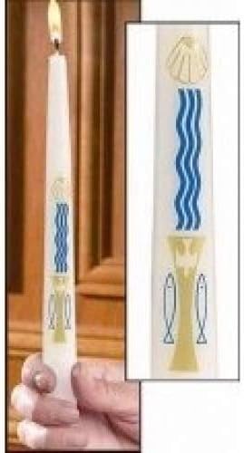 Will & Baumer Candle - Baptismal - Baptism By Water - 7/8 x 10...