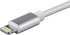 Monoprice Lightning to USB-A Charging Cable - Apple MFi Certified, Nylon Braided Jacket, 1.5 Feet, White - Premium Series...