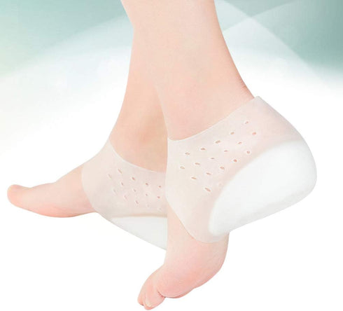Exceart Heel Cup Insoles Half Height Increase Insoles Invisible Silicone Shoe Lift Heel Pads 2.5CM Men Women (for Size 40-46)...