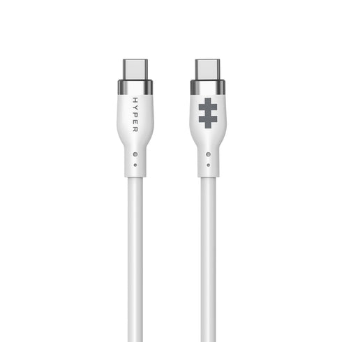 HyperJuice 240W Silicone USB C to USB C Cable (3ft/1m) for All Devices. Durable 240W USB-C Charge Cable. Portable, Tangle-Free Design, Over-Temper...