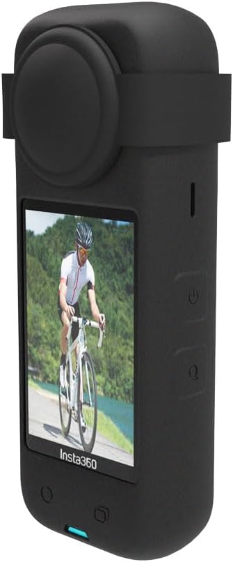 Silicon case+Lens Cap for Insta360 ONE X3 Camera,Comprehensive Protection Waterproof & Dustproof Lightweight (Red)...