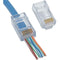 100pcs RJ45 Pass Through Modular Plug Network Cable Connector End 8P8C CAT6...