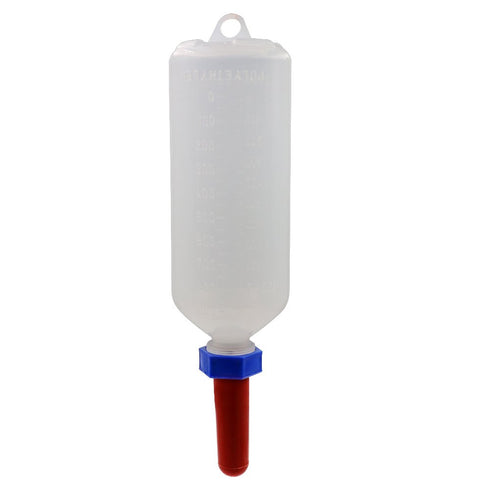 Calf Milk Feeder Bottle with Nipple Sheep Lamb Bottle Holder 1 Quart Screw Set Milking Feeding Replacement...