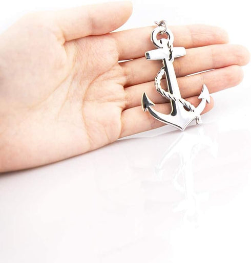 3D Anchor Key Chain Car Logo Metal Key Ring Couples Keychain...