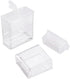 FASHEWELRY 20Pcs 1x1” Plastic Flip Top Seed Bead Small Storage Containers Diamond Painting Box Rectangle Transparent Box Organizers for 5D Embroid...