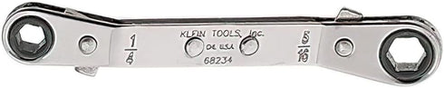 Klein Tools 68234 Ratcheting Offset Box Wrench, Fully Reversible, 1/4 by 5/16-Inch, Made in USA...