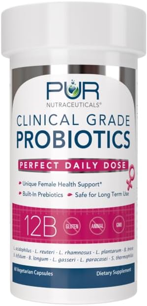 Woman's Clinical Grade Probiotics * 12 Billion CFUs/Serving * 10 Strains * Built-in Prebiotic * 60 Daily Capsules - 2 Month Supply * All Natural 1...
