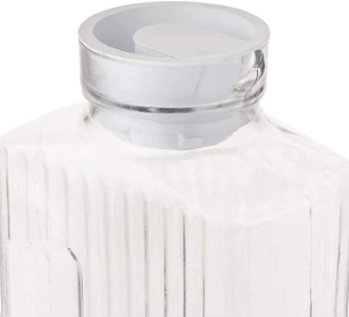 Glass Water Pitcher Lids Food Grade Plastic Anti-Dust Splash Resistant Stoppers Covers for Water Jug Glass Bistro Pitcher 2 pieces(White)...