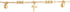 Christian Religious Spiritual Beads Bells Dangle Charm Multi Cross Anklet Ankle Bracelet For Women Teens 18K Gold Plated Brass 7.5, 10 Inch...
