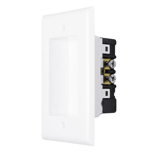 Construct Pro Single Gang Recessed Dual Power Outlet (White)...