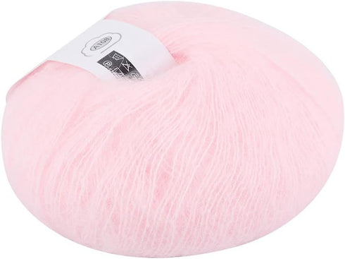 Pink Mohair Yarn, Mohair Yarn, Mohair Yarn for Knitting, Mohair Wool Ball Yarn Long Mohair Pashm Knit for DIY Crochet Scarf Clothes Sweater Shawl ...