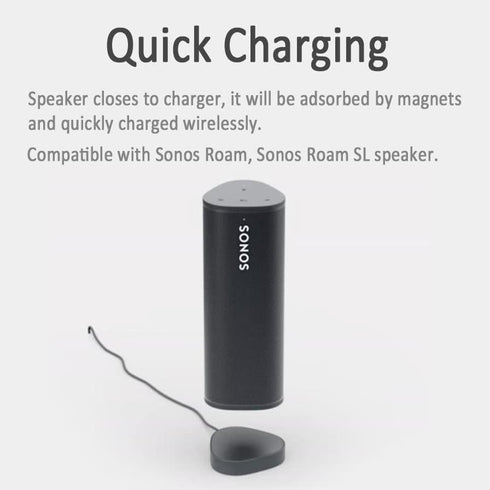 Wireless Charger Base Magnetic Charging Dock Cradle Pad Compatible with Sonos Roam, Roam SL Speaker...