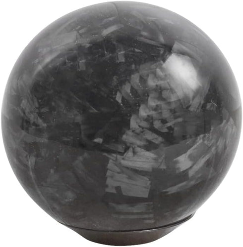 Forged Carbon Fiber Shift Knob Real Carbon Fiber Gear Shifter Spherical Type Unique Designed for Most Manual Car Universal Gear Shift Knob with 3 ...