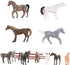 Animal Assorted Mini Plastic Figures Toy Set, Educational Party Cake Topper, Goody Bag Filler (8pcs horse)...