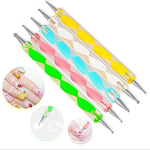 Nail Art Design Dotting Painting Drawing Polish Brush Pen Dotting Tools Set for Nail Art, Embossing Stylus for Painting (5PCS)...