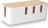 Cable Management Box by Baskiss, 12x5x4.5 inches, Wood Lid, Cord Organizer for Desk TV Computer USB Hub System to Cover and Hide & Power Strips & ...