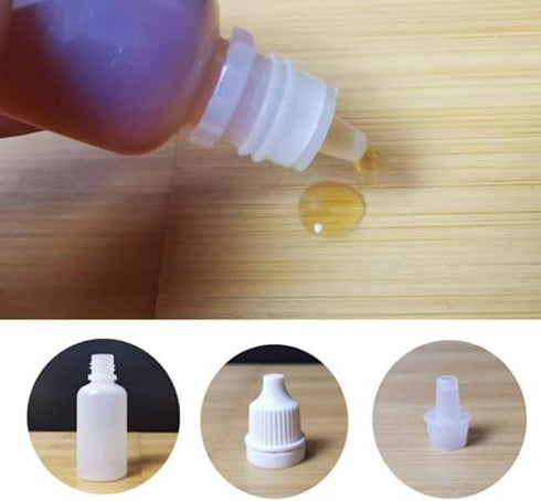 HLLMX 8 PCS Empty Plastic Squeezable Dropper Bottle Portable Empty Squeezable Dropper Bottle Container with Screw Cap Essential Oil Container 5ML...