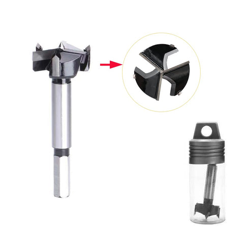 Forstner Drill Bits 38mm (1-1/2 inch) Tungsten Carbide Upgraded Version 3-Cutter Higher Hardness Wood Hole Saw Auger Opener Woodworking Drilling T...
