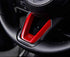 Red Sport Carbon Fiber Emblem Print Interior Steering Wheel Trim for Mazda 3 6 CX-4 CX-5 CX-9...