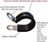 Universal TMKOOL 20 Pack Stainless Steel 1" Cable Rubber Cushioned Clamp, Insulated Clamp, Metal Clamp, Tube Holder Fastener for Tube, Pipe or Wir...
