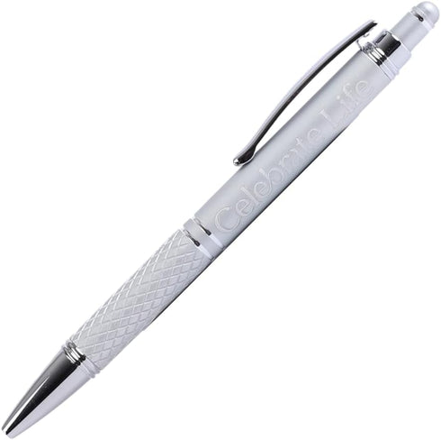 Swanson Christian Products Celebrate Life | Blue Ink Retractable Stylus Tip Ballpoint Pen | Touch-Screen Stylus Tip | Religious Gift for Men and W...