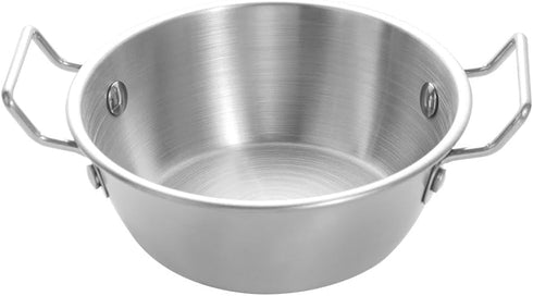 Stainless Steel Skillet,Non- stick Frying Pan with 2 Handle Stainless Steel Paella Pan Double Ear Snacks Plate Stainless Steel Scald proof Kitchen...