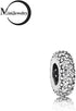 CZ Birthstones Spacer Charms for Bracelets Necklaces Pendants Blue Red Purple Clear Green Gold Pink Women Girls Family Birthday Christmas Daughter...