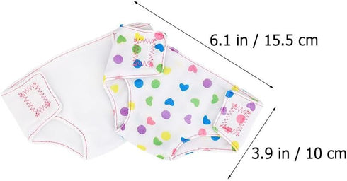 4pcs Doll Diapers, Baby Doll Diapers Refill, Doll Underwear, for 18 Inch Doll, Girl Doll, Girl Birthday Sleepover Slumber Party...