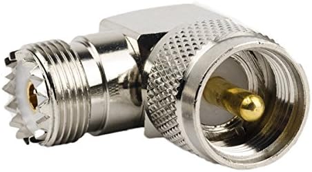 DHT Electronics RF coaxial coax adapter UHF male PL259 to female so239 right angle...