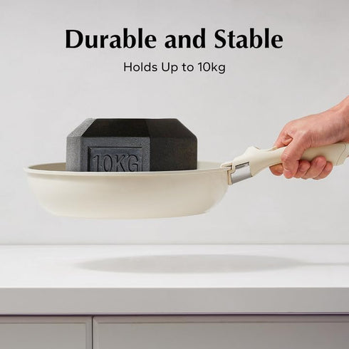 Removable Handle White, Detachable Removable pan Handle, Replacement Pan Gripper, Suitable for All Cookware...