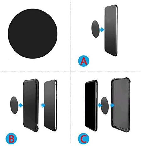 Mount Metal Plate?12Pack? for Magnetic Car Mount Phone Holder with Full Adhesive for Phone Magnet, Magnetic Mount, Car Mount Magnet-12X Round (Bla...